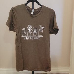 Brown Plant Graphic Short Sleeve Tee